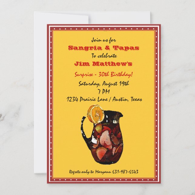Invitación Sangria (Anverso)