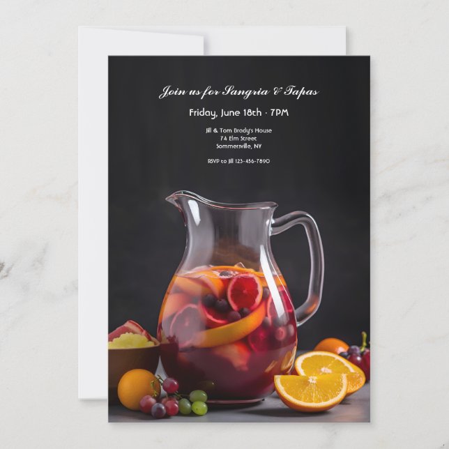 Invitación Sangria Pitcher (Anverso)