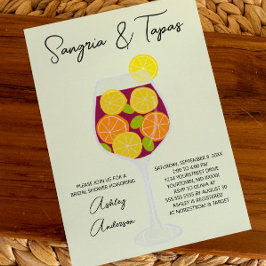 Invitación Sangria & Tapas Cocktail Bridal Shower