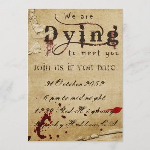 Invitación sangrienta de Halloween