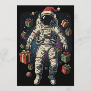 Invitación Santa Astronauta Navidad 