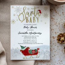 Santa Baby Navidad Invierno Baby Shower