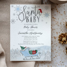 Santa Baby Navidad Invierno Baby Shower