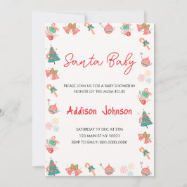 Invitación Santa Baby Shower