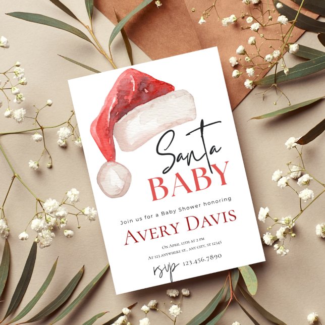 Invitación Santa Baby Shower (Subido por el creador)