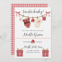 Invitación Santa Baby Shower Invitation