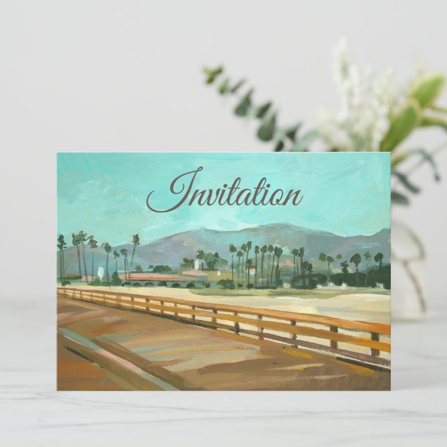 Invitación Santa Barbara, CA - Stearns Wharf (Anverso de pie)