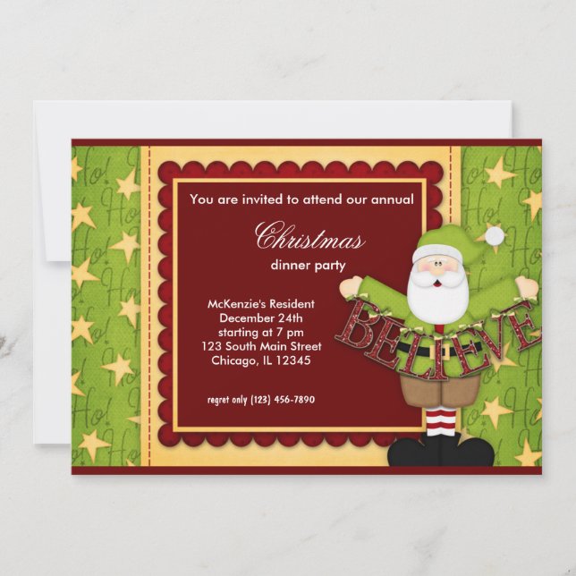 Invitación Santa Bebé (Anverso)