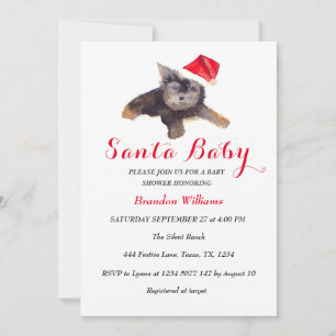 Invitación Santa Bebé Diciembre Bodega Roja