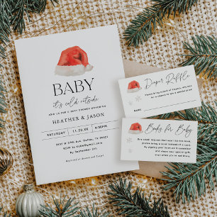 Invitación Santa Bebé frío fuera del acogedor Baby Shower de