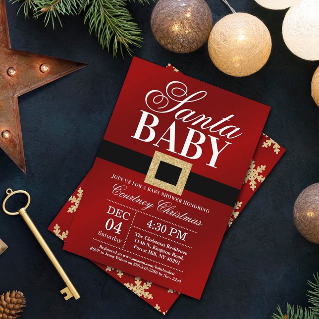 Invitación Santa Bebé | NAVIDADES BABY SHOWER (Subido por el creador)