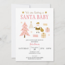 Invitación Santa Bebé, Navidades Bebé