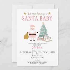 Invitación Santa Bebé, Navidades Bebé