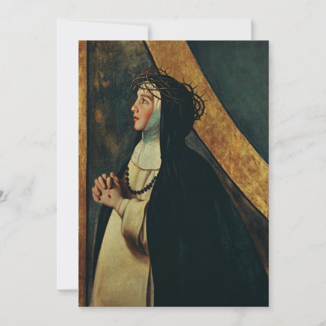 Invitación Santa Catalina de Siena por Juan Bautista Maino (Anverso)