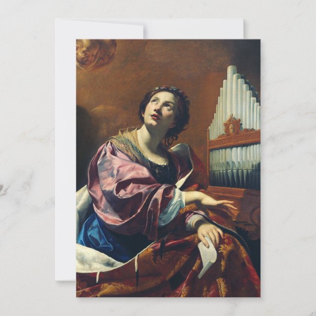 Invitación Santa Cecilia por Simon Vouet (Anverso)