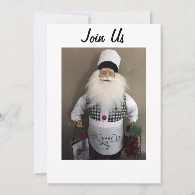 INVITACIÓN SANTA CHEF INVITA A TODOS A TU REUNIÓN DE NAVIDAD (Anverso)
