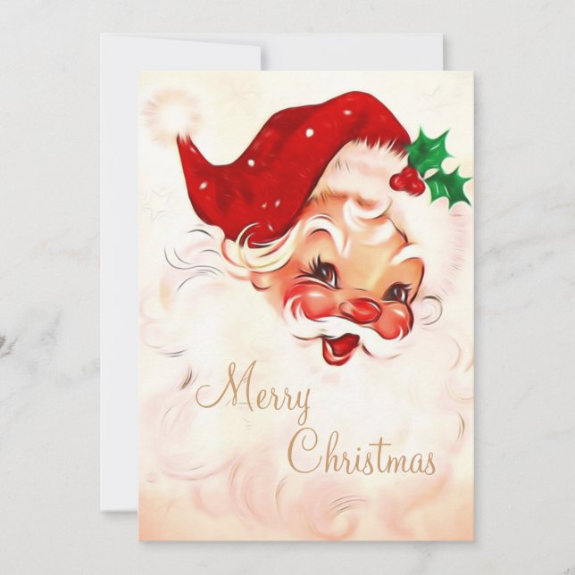 Invitación Santa Claus Antiguo 4 (Anverso)