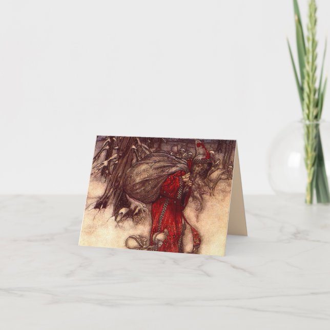 Invitación Santa Claus Arthur Rackham  (Anverso)