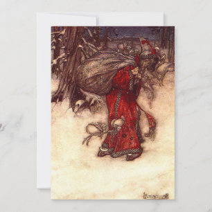 Invitación Santa Claus Arthur Rackham