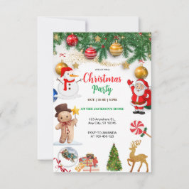 Invitación Santa Claus Christmas Party