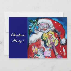 INVITACIÓN SANTA CLAUS CON VIOLÍN, FIESTA NAVIDAD