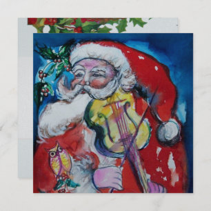 INVITACIÓN SANTA CLAUS CON VIOLÍN - FIESTA NAVIDAD