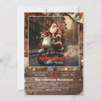 Santa claus Delivery montando un Scooter