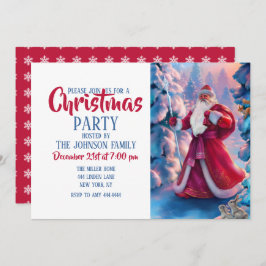 Invitación Santa Claus en el bosque