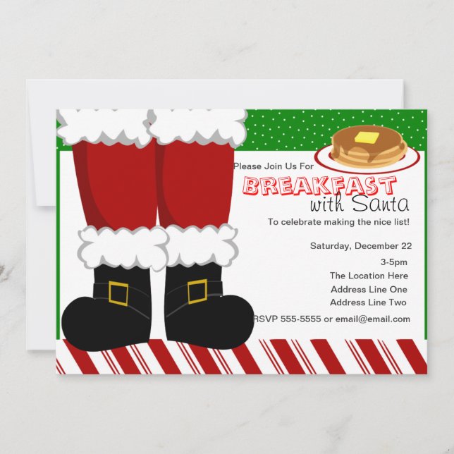 Invitación Santa Claus Feet (Anverso)