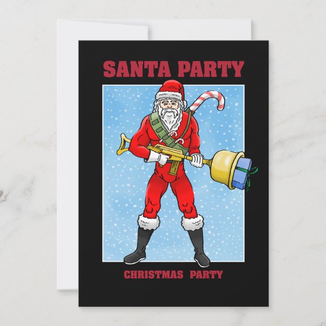 Invitación Santa Claus Feliz Navidad Parte 2 (Anverso)