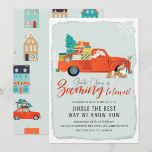 Invitación Santa Claus   Fiesta de vacaciones de Navidades vi