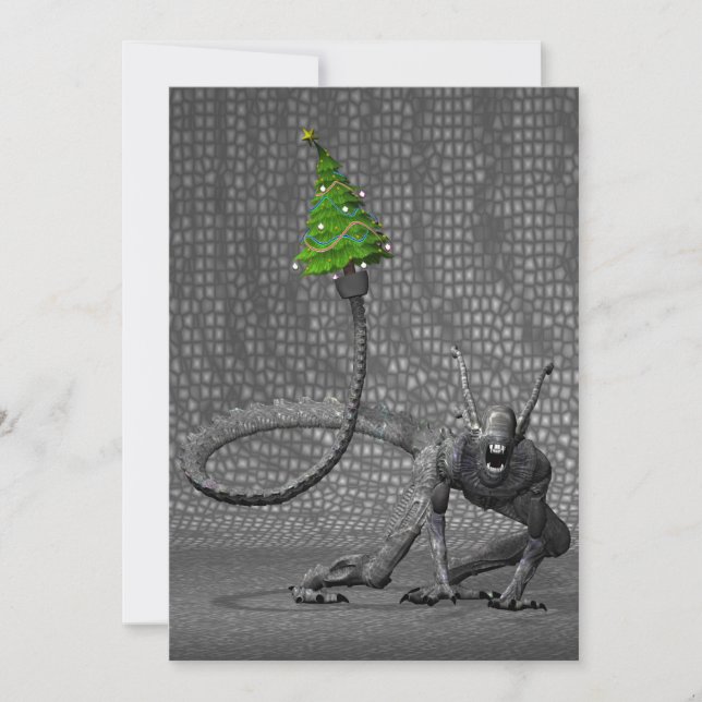 Invitación Santa Claus galáctico (Anverso)