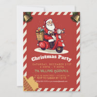 Santa claus montando una moto