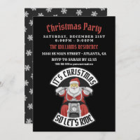 Santa Claus montando una motocicleta