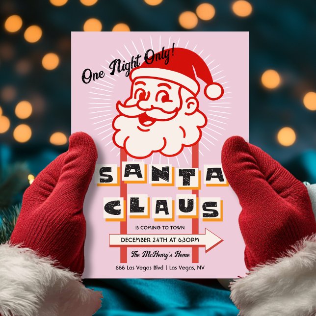 Invitación Santa Claus Un solo Rótulo de noche (Subido por el creador)