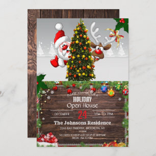 Invitación Santa Claus y los renos