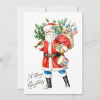 Santa con juguetes y tambor