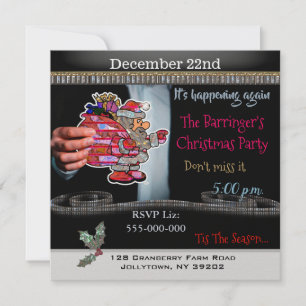 Invitación Santa conoce al Fiesta de Navidades de vacaciones
