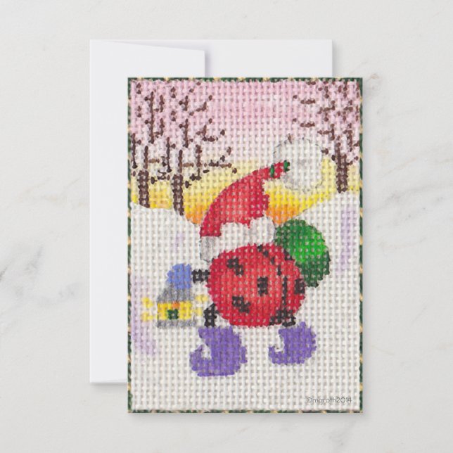 Invitación Santa de Ladybug (Anverso)