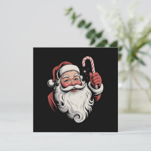 Invitación Santa de Navidad Regalo Retro Antiguo