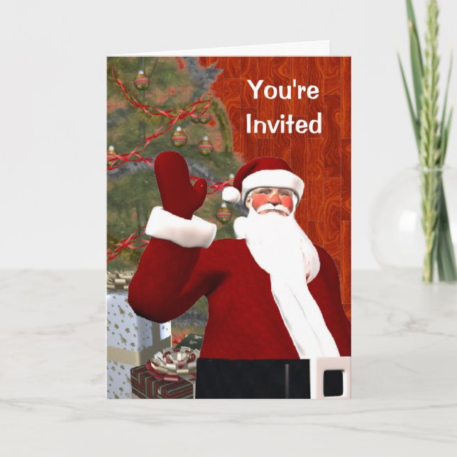 Invitación Santa dice que estás invitado (Anverso)