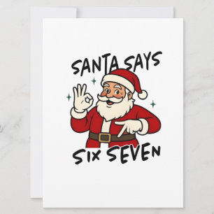 Invitación Santa Dice Seis Siete 6 7 Divertido Brainrot Navid