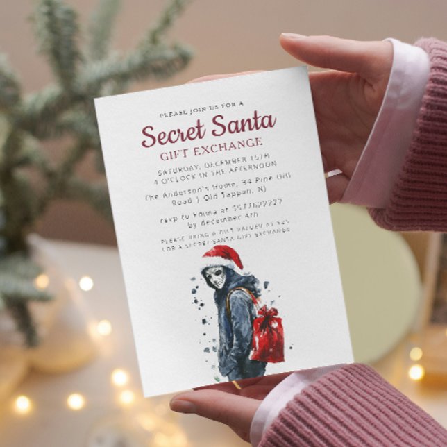 Invitación Santa disfrazada de mi Fiesta de Navidades secreto (Subido por el creador)