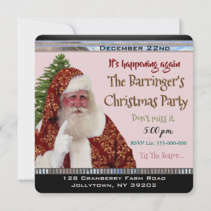Invitación Santa está de camino Navidades Fiesta