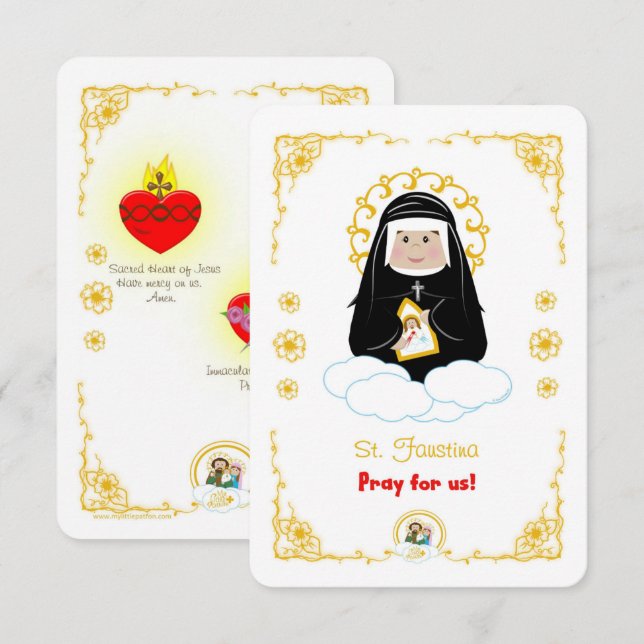 Invitación Santa Faustina (Anverso / Reverso)