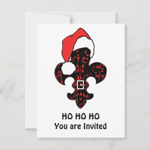 Invitación Santa Fleur de lis (rojo)