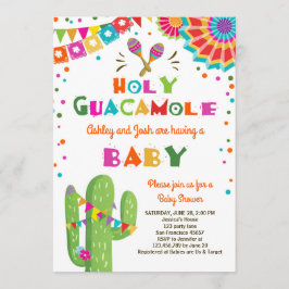 Invitación Santa Guacamole Fiesta Bebé invita a México