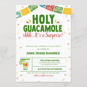 Invitación Santa Guacamole: Fiesta sorpresa