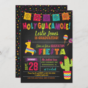 Invitación Santa Guacamole Graduation Invitation - Pinata
