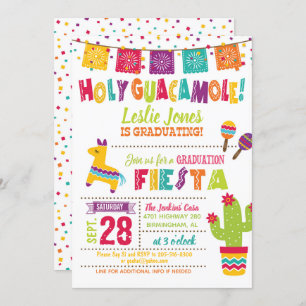 Invitación Santa Guacamole Graduation Invitation - Pinata - W
